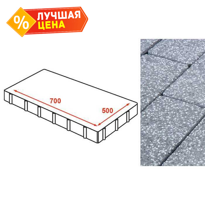 Плита AI тротуарная Готика Granite FINERRO, Суxовязский 700x500x80 мм