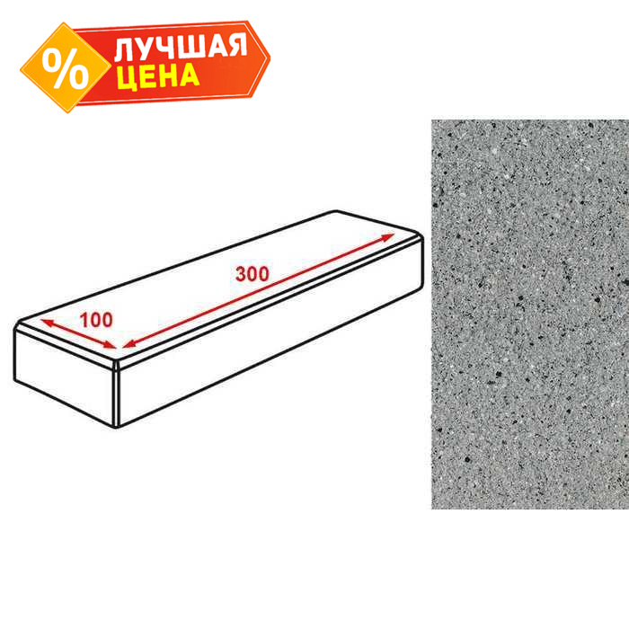 Плитка тротуарная Готика Granite FERRO, паркет, Цветок Урала 300x100x60 мм