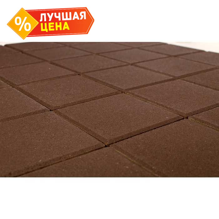 Плитка тротуарная BRAER Лувр коричневый, 100x100x60 мм