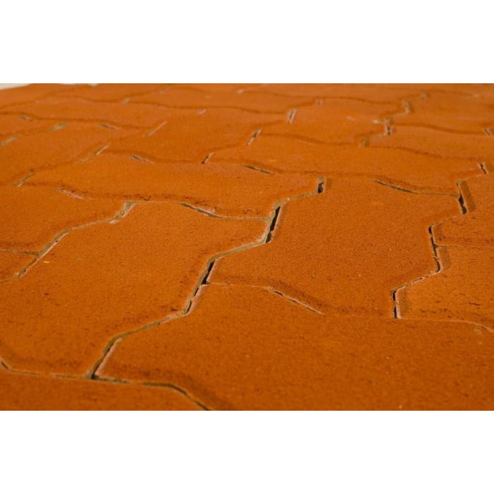 Тротуарная плитка Braer Волна 80 мм Красный