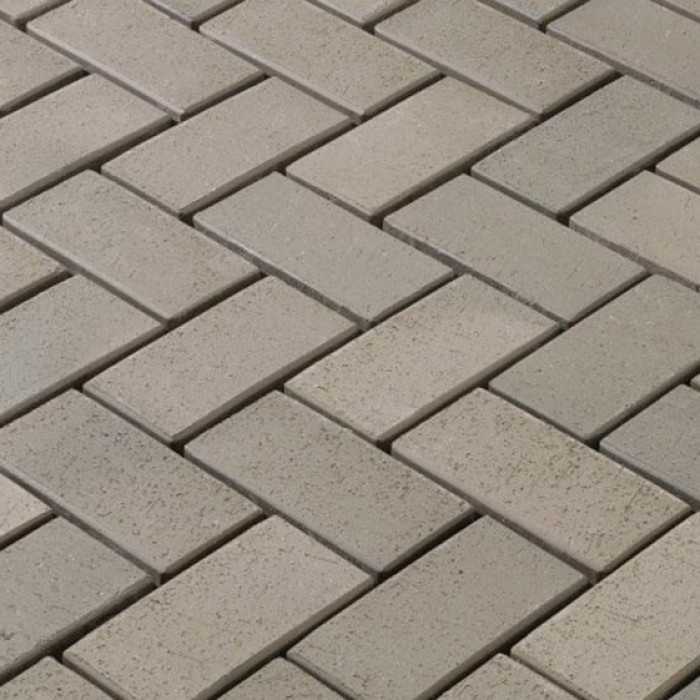 Тротуарная клинкерная брусчатка Vandersanden Jena серая, 200x100x52 мм
