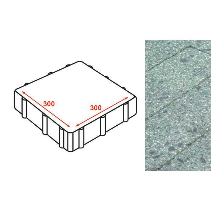 Плита тротуарная Готика Granite FINERRO, Порфир 300x300x80 мм